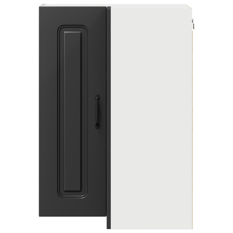 vidaXL Kitchen Cabinet Kalmar Black 57 x 57 x 80 cm Engineered Wood
