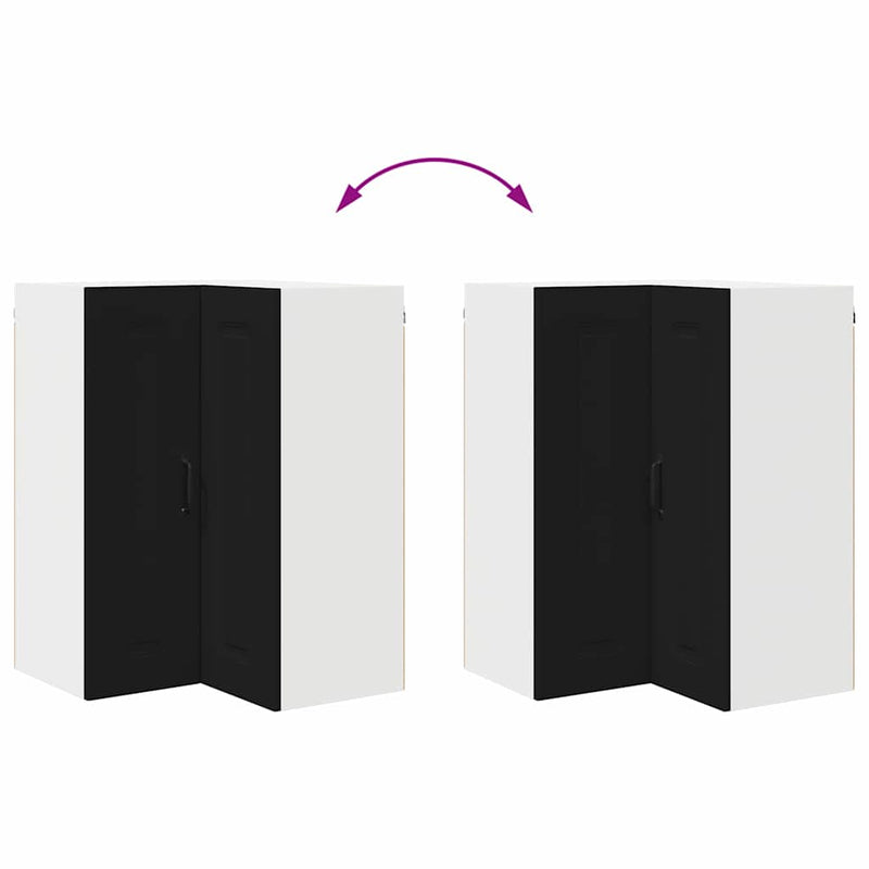 vidaXL Kitchen Cabinet Kalmar Black 57 x 57 x 80 cm Engineered Wood
