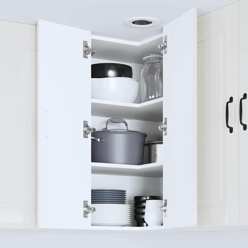 vidaXL Kitchen Cabinet Kalmar High Gloss White 57 x 57 x 80 cm