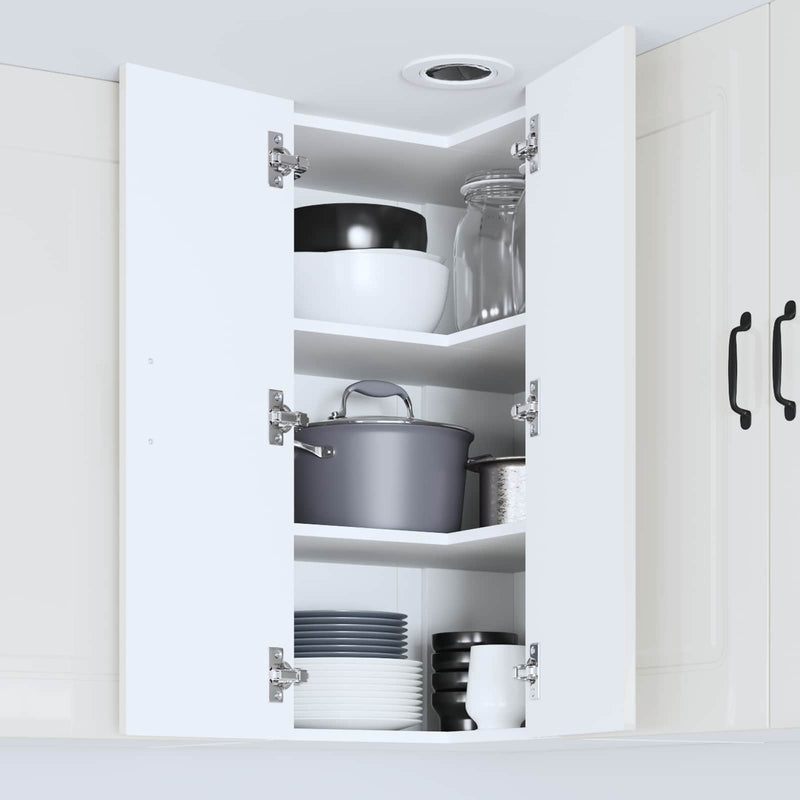 vidaXL Kitchen Cabinet Kalmar High Gloss White 57 x 57 x 80 cm