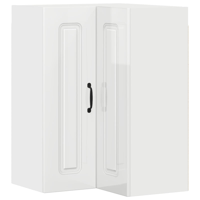 vidaXL Kitchen Cabinet Kalmar High Gloss White 57 x 57 x 80 cm