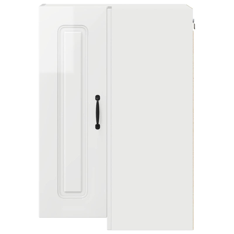 vidaXL Kitchen Cabinet Kalmar High Gloss White 57 x 57 x 80 cm