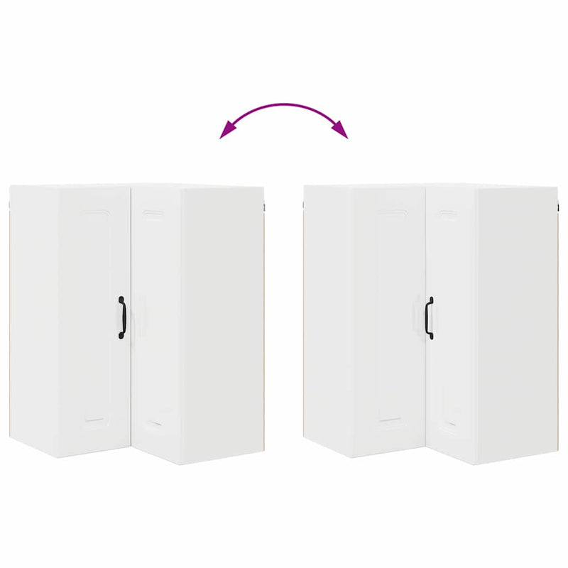 vidaXL Kitchen Cabinet Kalmar High Gloss White 57 x 57 x 80 cm
