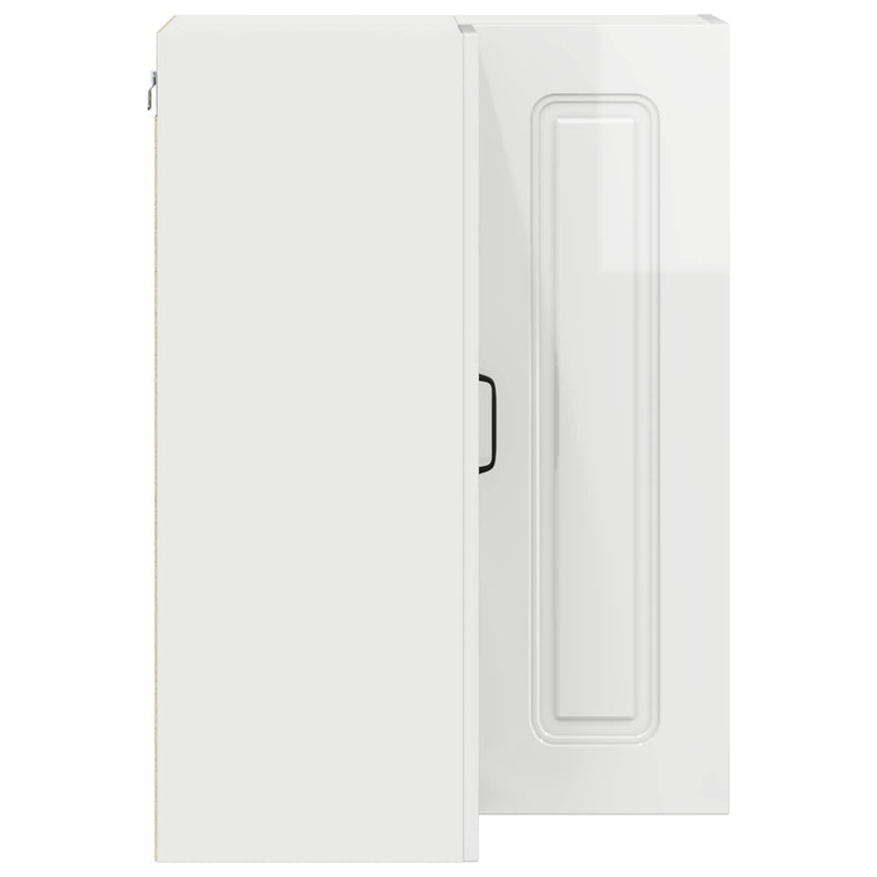 vidaXL Kitchen Cabinet Kalmar High Gloss White 57 x 57 x 80 cm