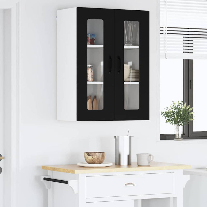 vidaXL Kitchen Cabinet Kalmar Black 60 x 31 x 80 cm Engineered Wood