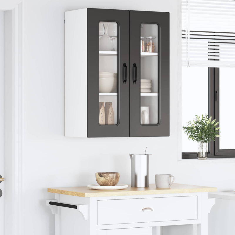 vidaXL Kitchen Cabinet Kalmar Black 60 x 31 x 80 cm Engineered Wood
