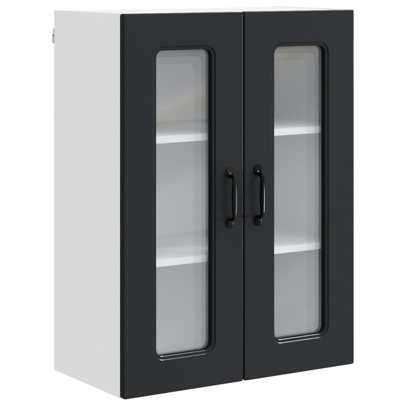 vidaXL Kitchen Cabinet Kalmar Black 60 x 31 x 80 cm Engineered Wood