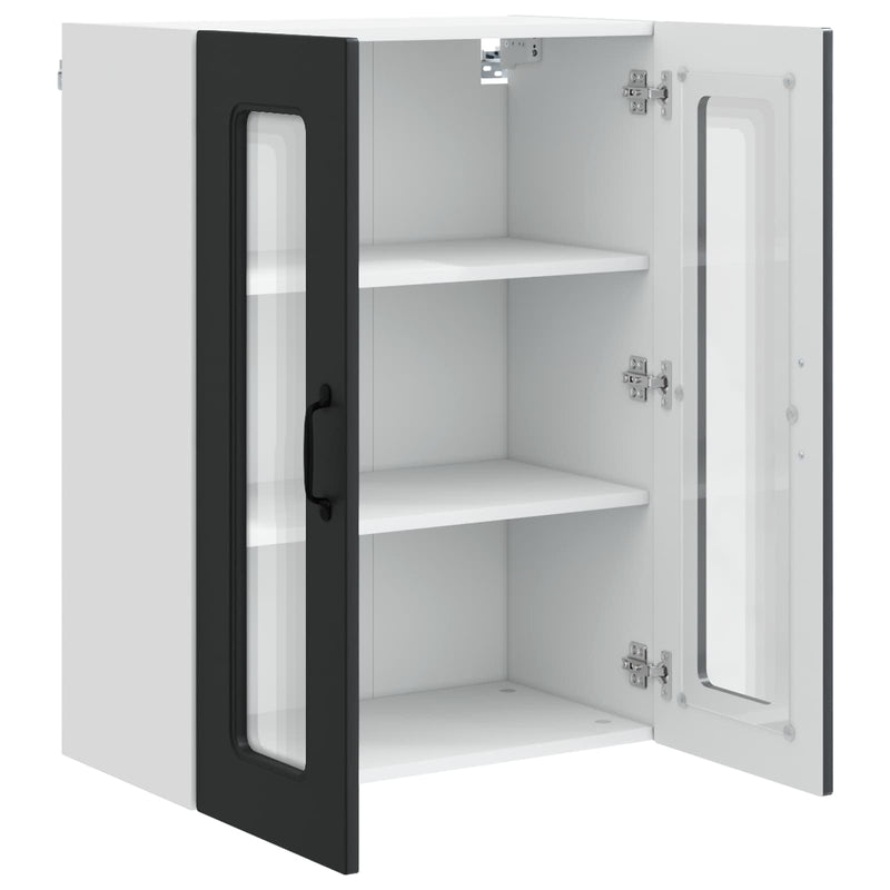 vidaXL Kitchen Cabinet Kalmar Black 60 x 31 x 80 cm Engineered Wood