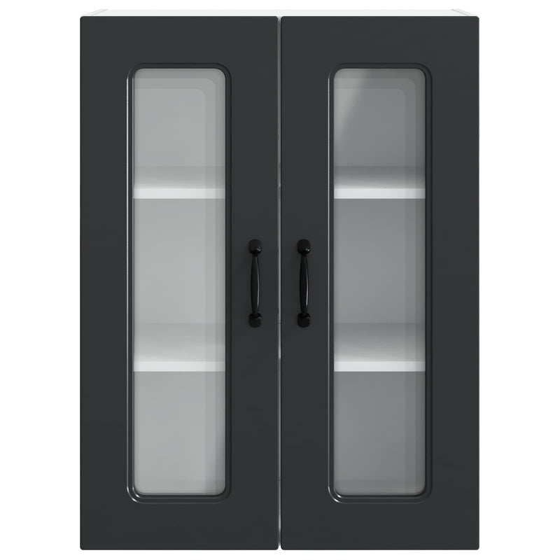 vidaXL Kitchen Cabinet Kalmar Black 60 x 31 x 80 cm Engineered Wood