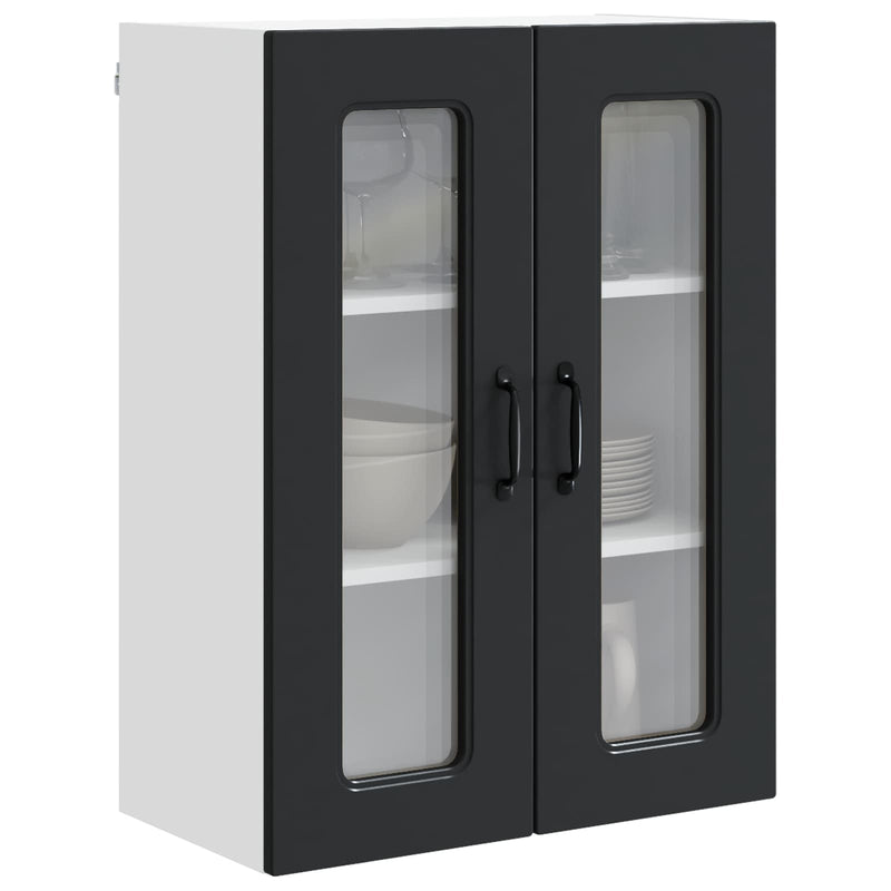 vidaXL Kitchen Cabinet Kalmar Black 60 x 31 x 80 cm Engineered Wood