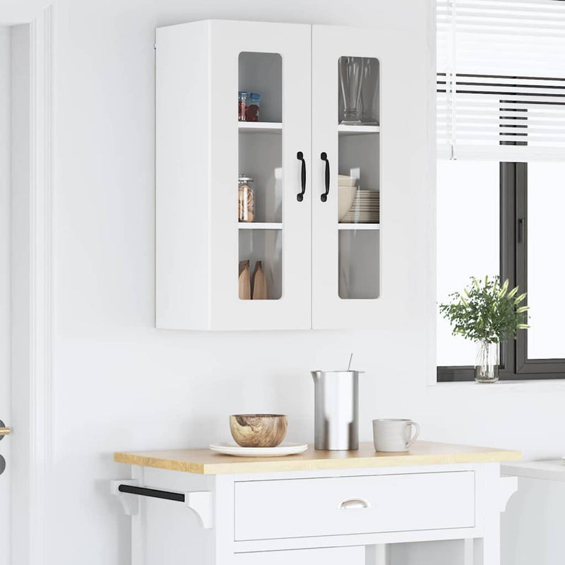 vidaXL Kitchen Cabinet Kalmar High Gloss White 60 x 31 x 80 cm