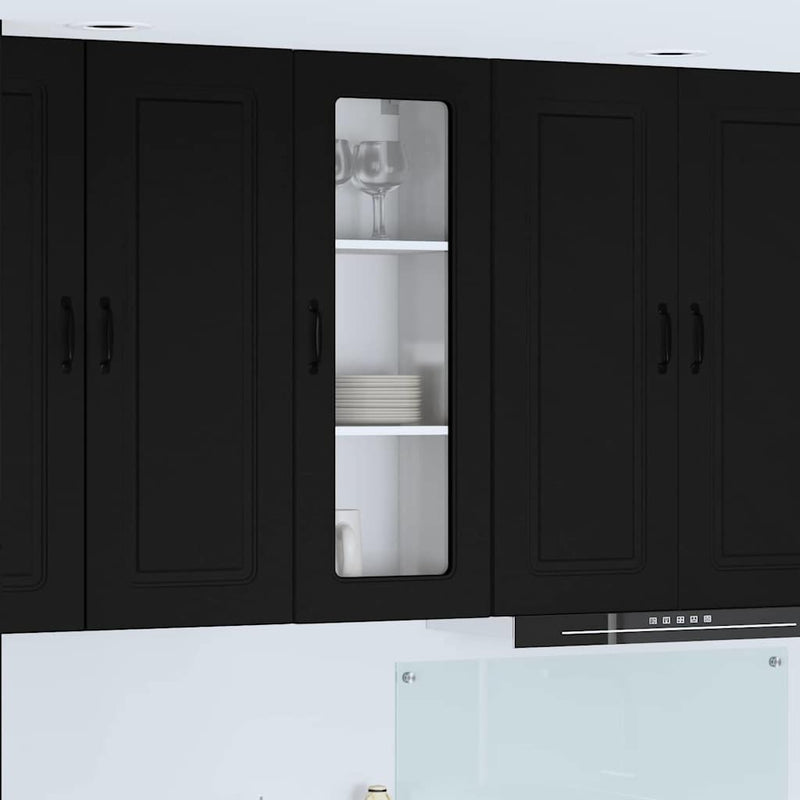 vidaXL Kitchen Cabinet Kalmar Black 40 x 31 x 100 cm Engineered Wood