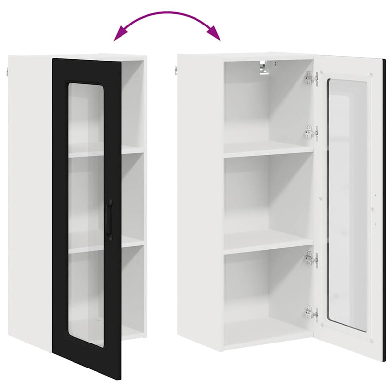 vidaXL Kitchen Cabinet Kalmar Black 40 x 31 x 100 cm Engineered Wood