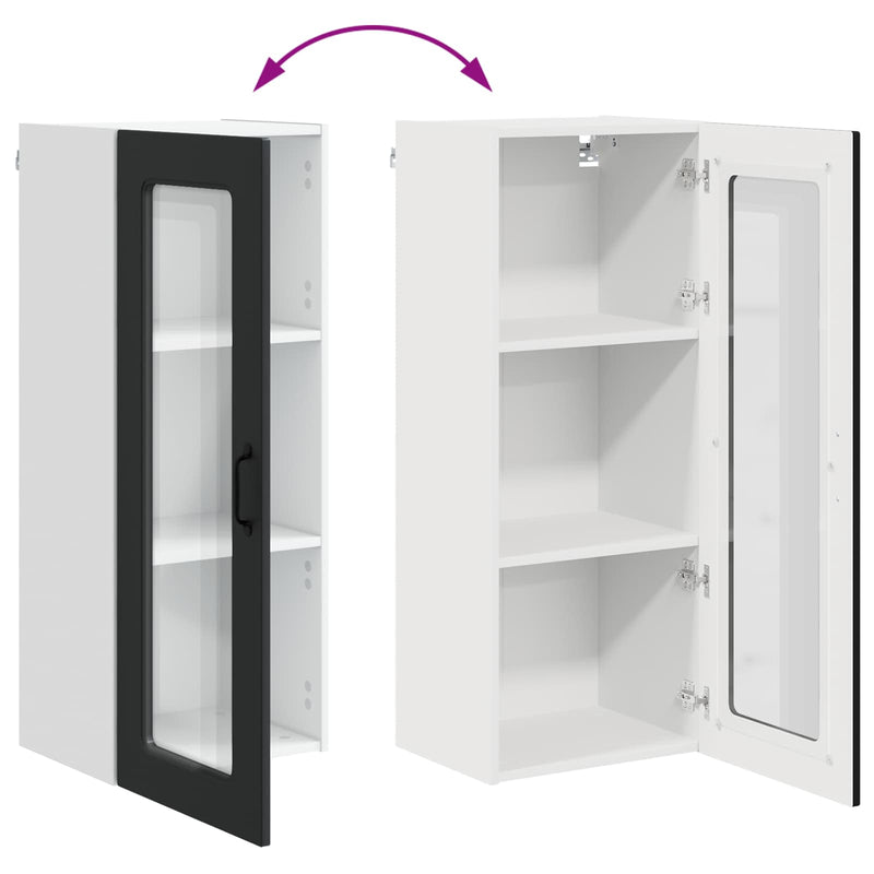 vidaXL Kitchen Cabinet Kalmar Black 40 x 31 x 100 cm Engineered Wood