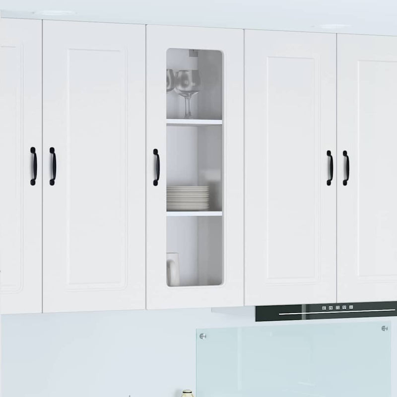 vidaXL Kitchen Cabinet Kalmar High Gloss White 40 x 31 x 100 cm
