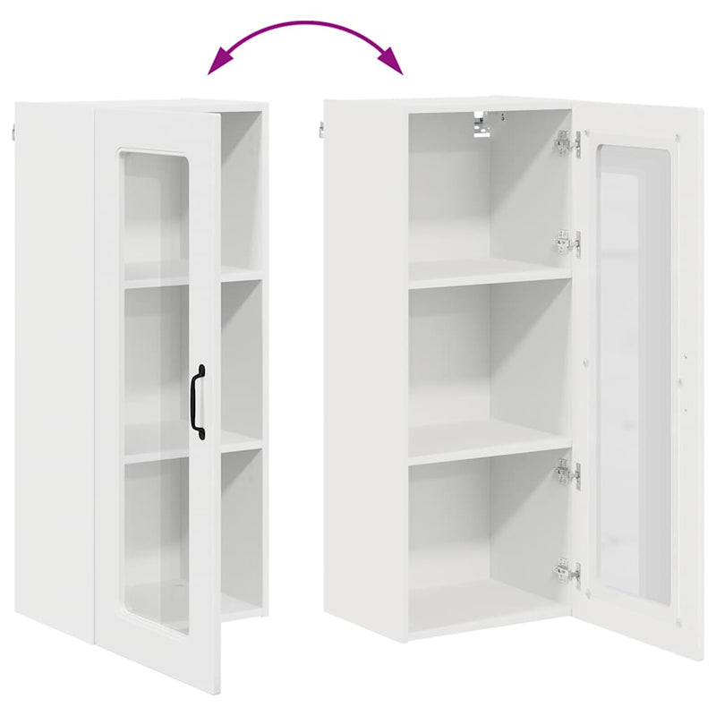 vidaXL Kitchen Cabinet Kalmar High Gloss White 40 x 31 x 100 cm