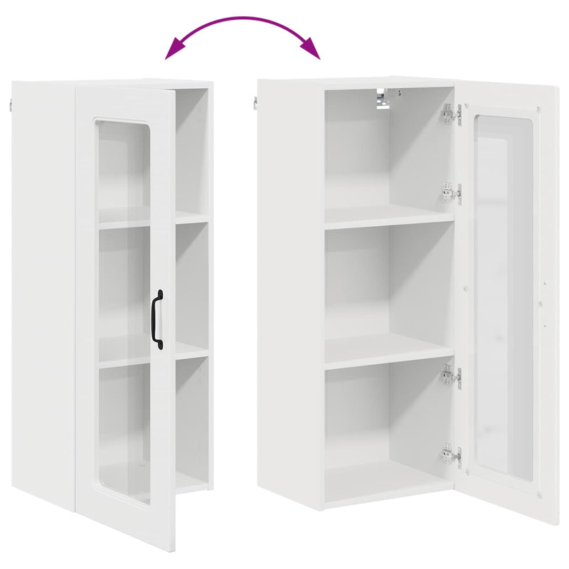 vidaXL Kitchen Cabinet Kalmar High Gloss White 40 x 31 x 100 cm