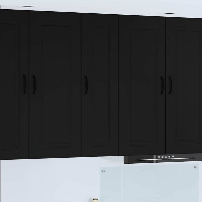 vidaXL Kitchen Cabinet Kalmar Black 30 x 31 x 100 cm Engineered Wood