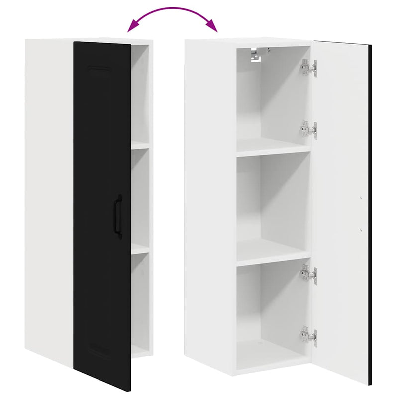 vidaXL Kitchen Cabinet Kalmar Black 30 x 31 x 100 cm Engineered Wood