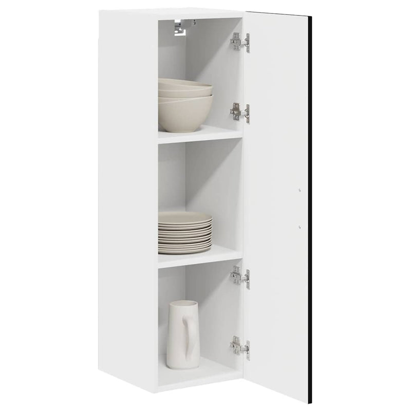 vidaXL Kitchen Cabinet Kalmar Black 30 x 31 x 100 cm Engineered Wood