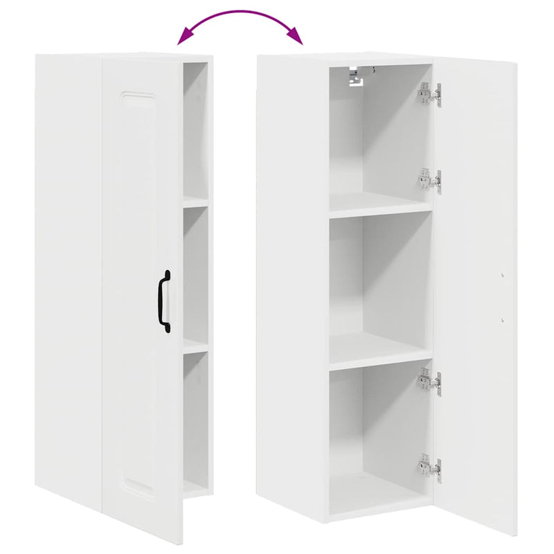 vidaXL Kitchen Cabinet Kalmar High Gloss White 30 x 31 x 100 cm