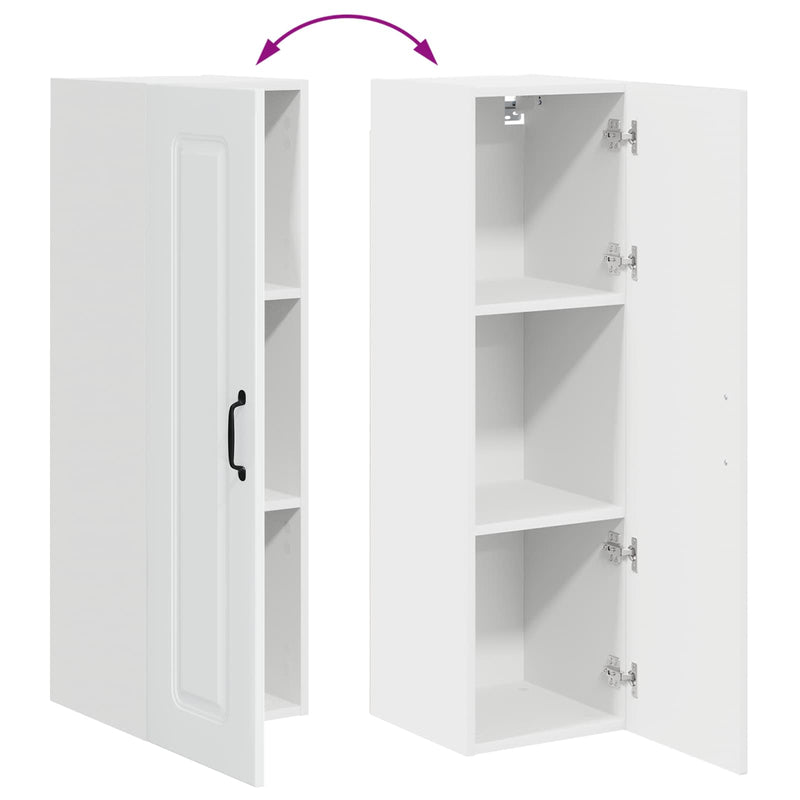 vidaXL Kitchen Cabinet Kalmar High Gloss White 30 x 31 x 100 cm