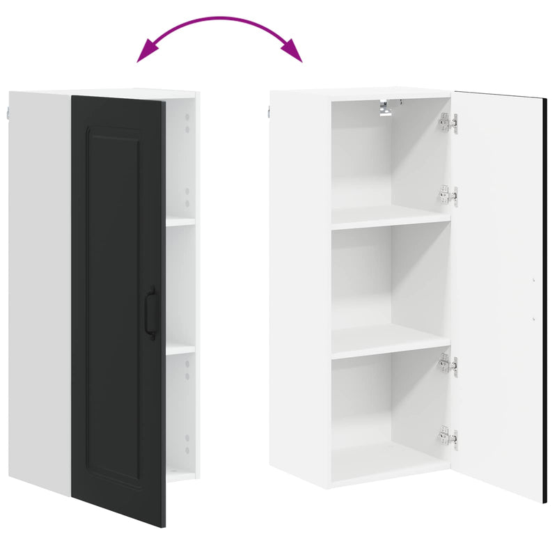 vidaXL Kitchen Cabinet Kalmar Black 40 x 31 x 100 cm Engineered Wood