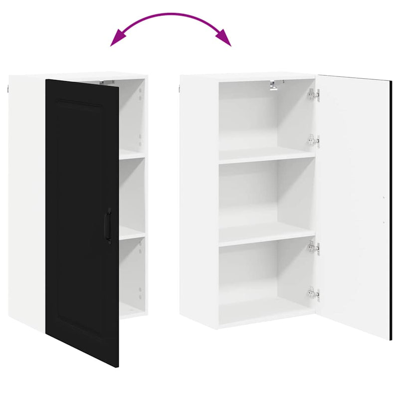 vidaXL Kitchen Cabinet Kalmar Black 50 x 31 x 100 cm Engineered Wood