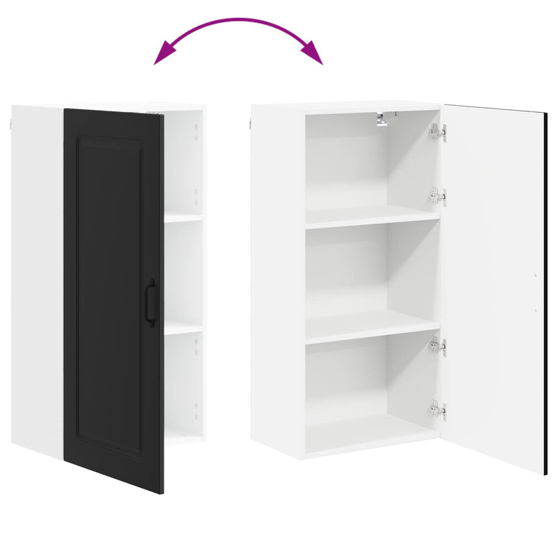vidaXL Kitchen Cabinet Kalmar Black 50 x 31 x 100 cm Engineered Wood