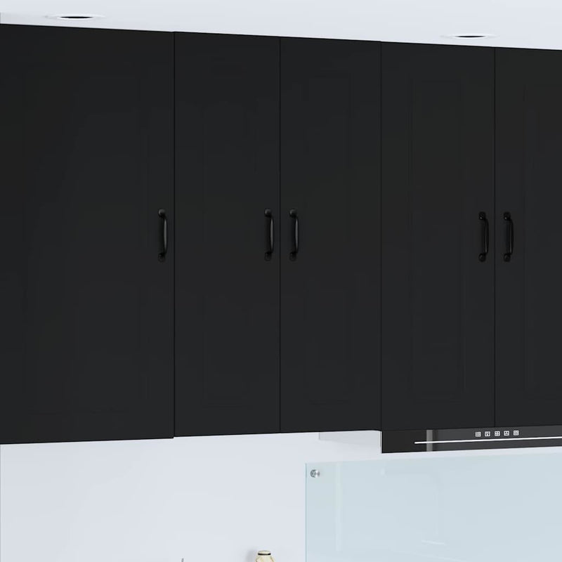 vidaXL Kitchen Cabinet Kalmar Black 60 x 31 x 100 cm Engineered Wood