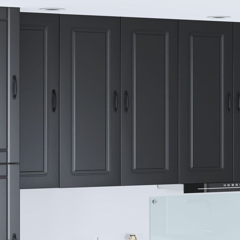 vidaXL Kitchen Cabinet Kalmar Black 80 x 31 x 100 cm Engineered Wood