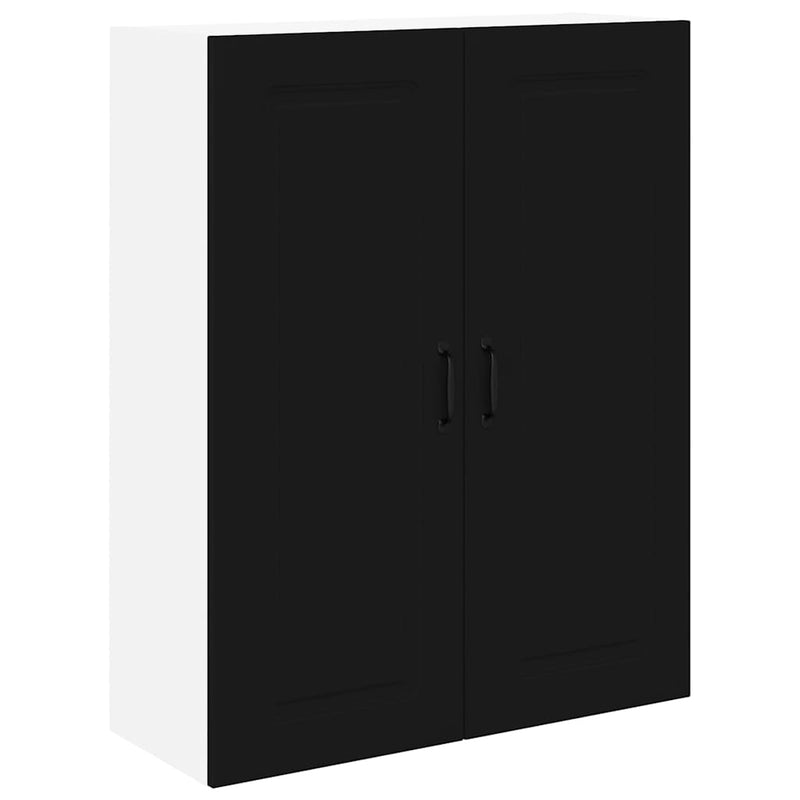 vidaXL Kitchen Cabinet Kalmar Black 80 x 31 x 100 cm Engineered Wood