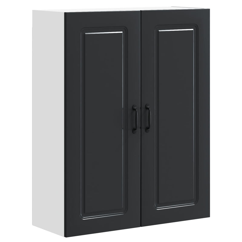 vidaXL Kitchen Cabinet Kalmar Black 80 x 31 x 100 cm Engineered Wood