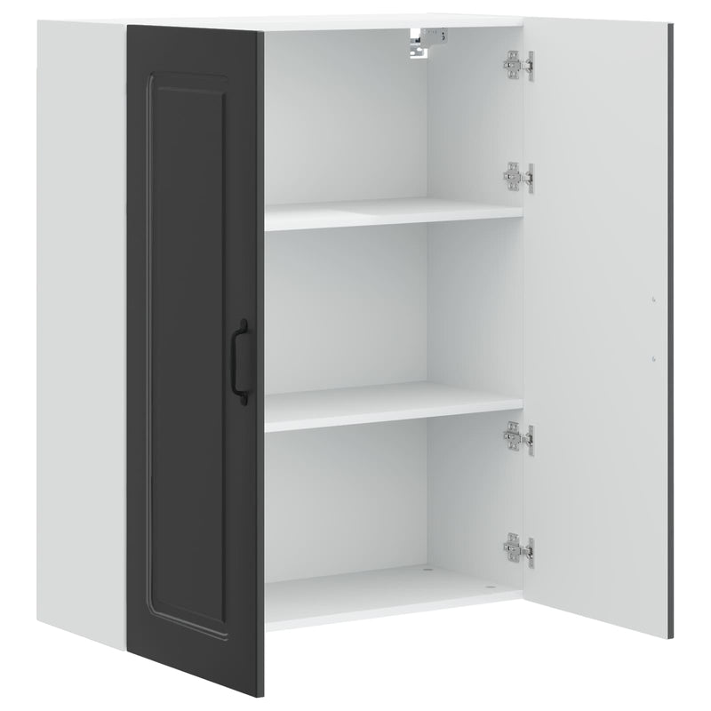 vidaXL Kitchen Cabinet Kalmar Black 80 x 31 x 100 cm Engineered Wood