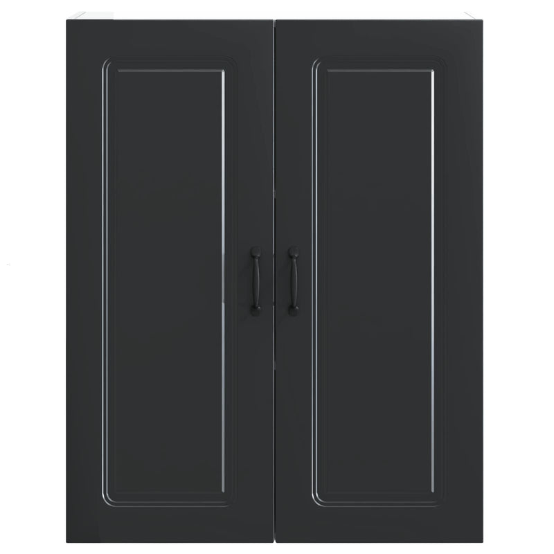 vidaXL Kitchen Cabinet Kalmar Black 80 x 31 x 100 cm Engineered Wood