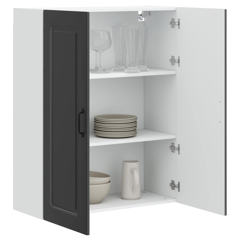vidaXL Kitchen Cabinet Kalmar Black 80 x 31 x 100 cm Engineered Wood