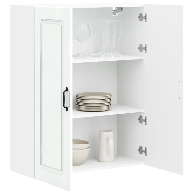 vidaXL Kitchen Cabinet Kalmar High Gloss White 80 x 31 x 100 cm