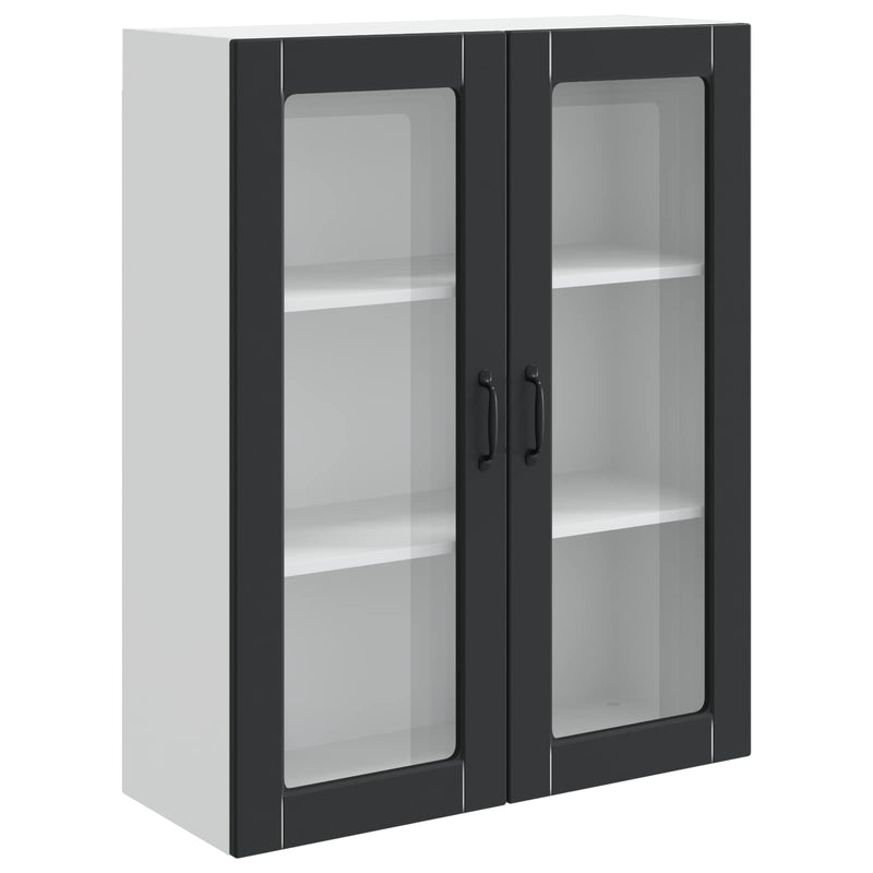 vidaXL Kitchen Cabinet Kalmar Black 80 x 31 x 100 cm Engineered Wood