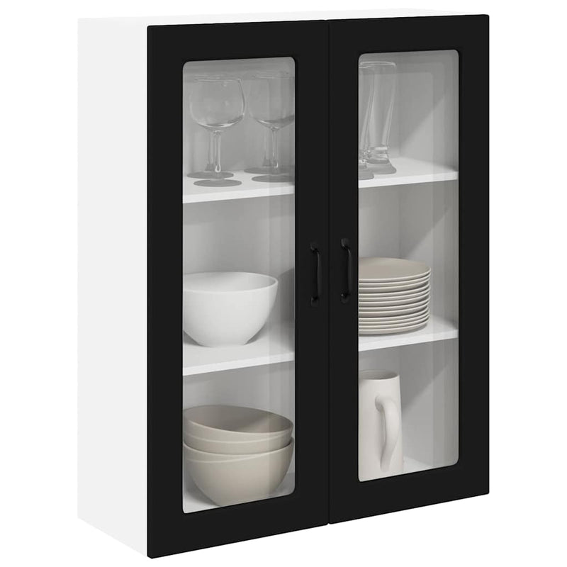 vidaXL Kitchen Cabinet Kalmar Black 80 x 31 x 100 cm Engineered Wood
