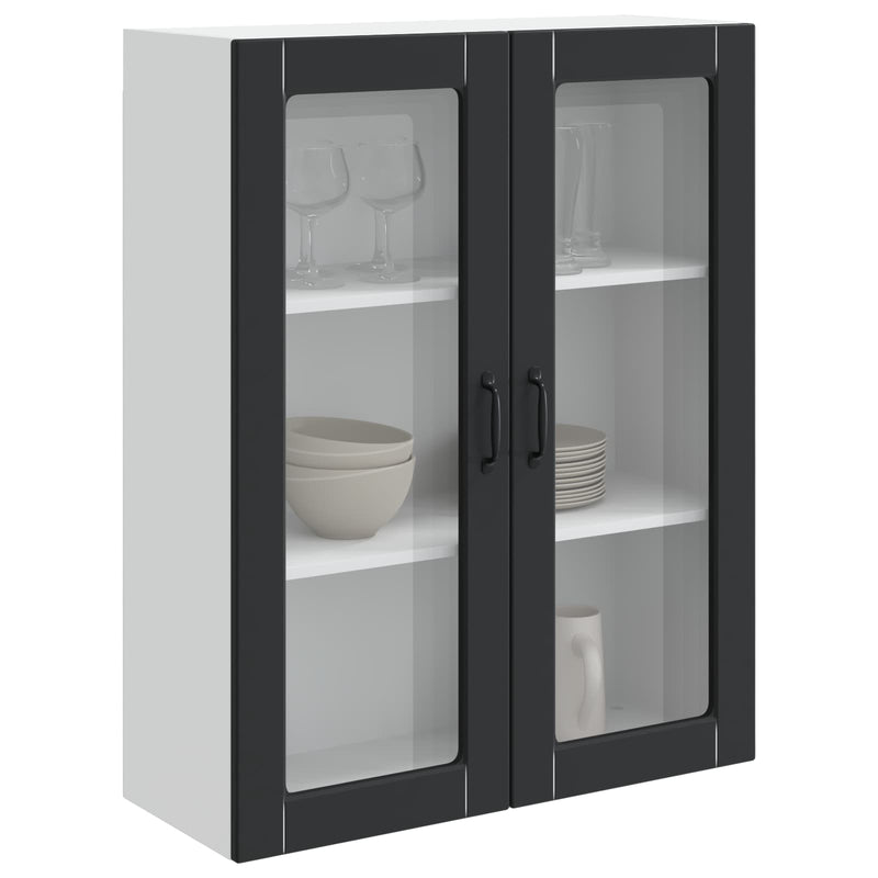 vidaXL Kitchen Cabinet Kalmar Black 80 x 31 x 100 cm Engineered Wood