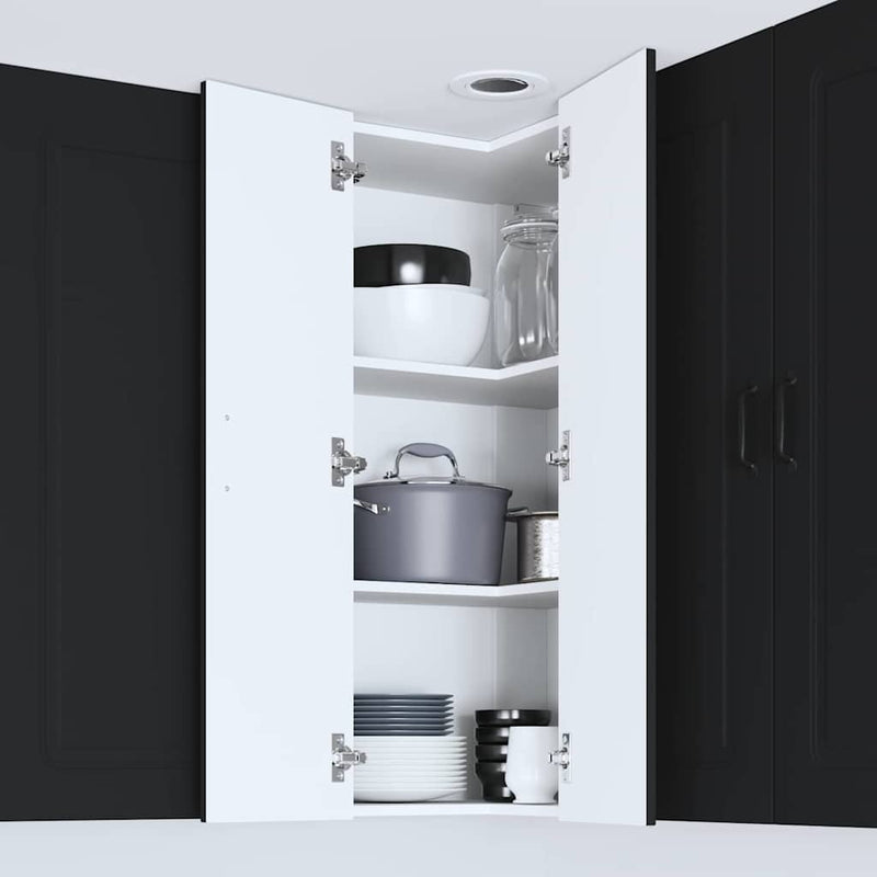 vidaXL Kitchen Cabinet Kalmar Black 57 x 57 x 100 cm Engineered Wood