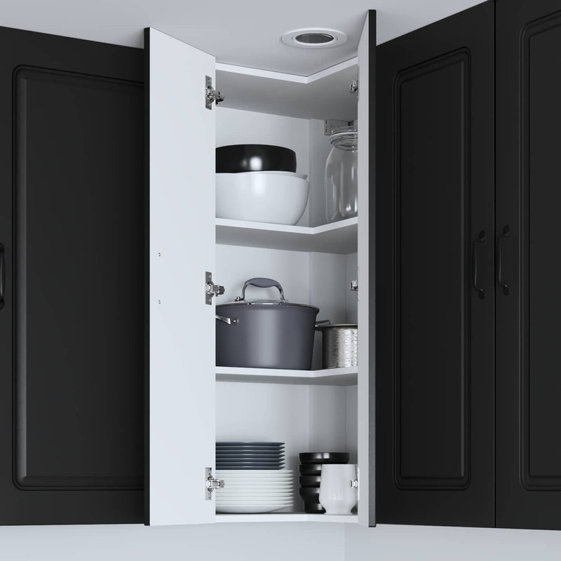 vidaXL Kitchen Cabinet Kalmar Black 57 x 57 x 100 cm Engineered Wood