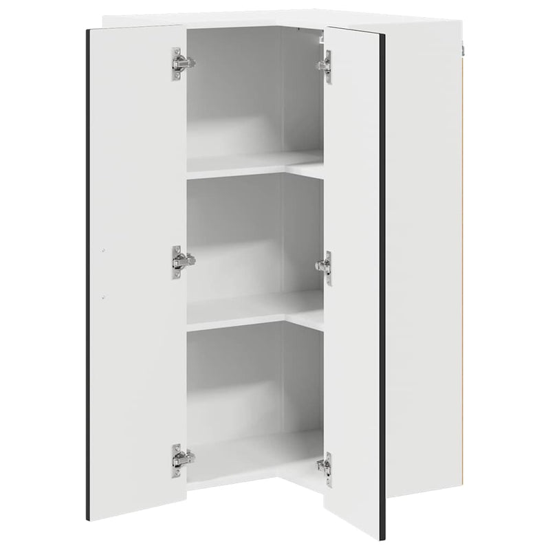 vidaXL Kitchen Cabinet Kalmar Black 57 x 57 x 100 cm Engineered Wood