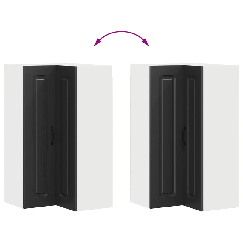 vidaXL Kitchen Cabinet Kalmar Black 57 x 57 x 100 cm Engineered Wood