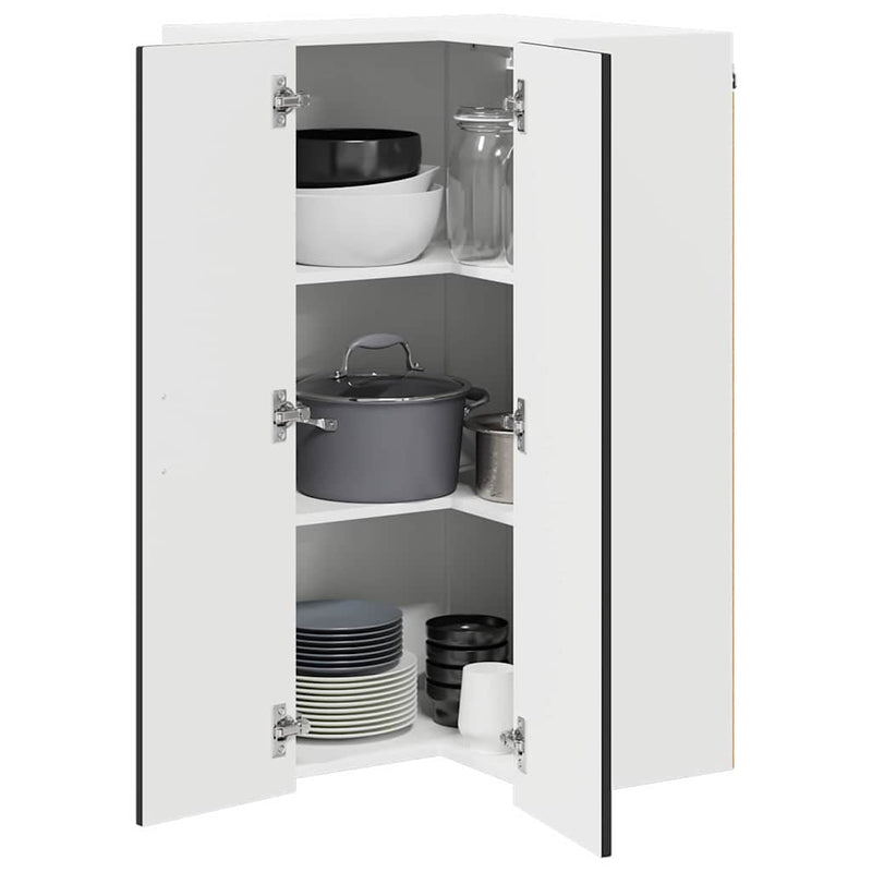 vidaXL Kitchen Cabinet Kalmar Black 57 x 57 x 100 cm Engineered Wood
