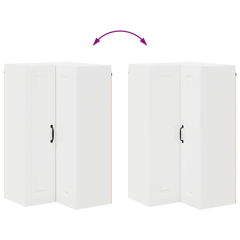 vidaXL Kitchen Cabinet Kalmar High Gloss White 57 x 57 x 100 cm