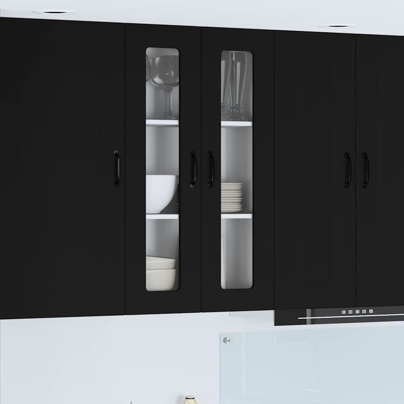 vidaXL Kitchen Cabinet Kalmar Black 60 x 31 x 100 cm Engineered Wood
