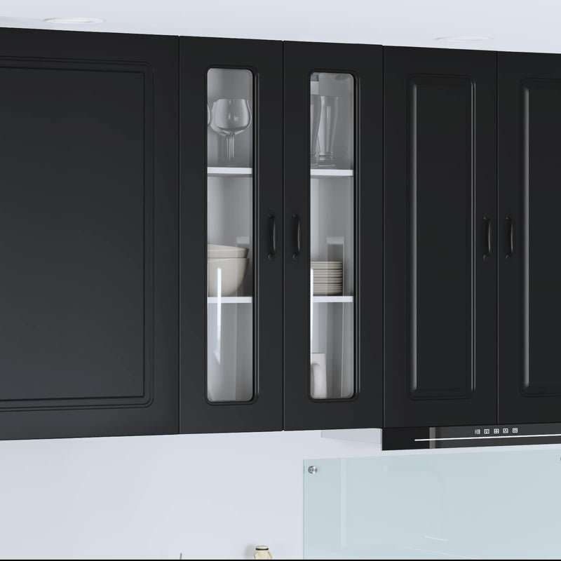 vidaXL Kitchen Cabinet Kalmar Black 60 x 31 x 100 cm Engineered Wood