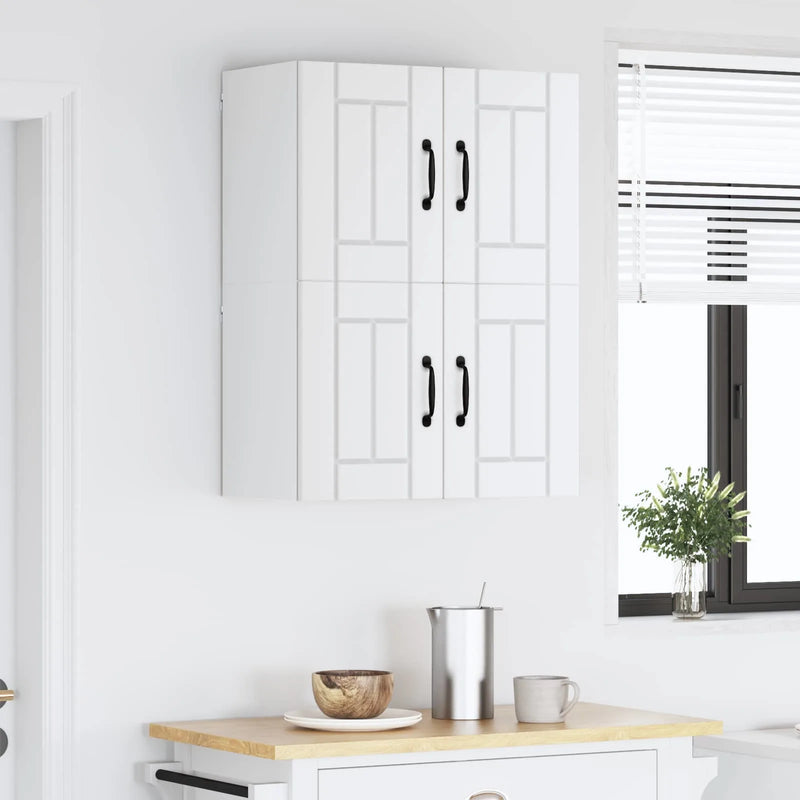 Wall Cabinet Lucca 2 pcs White 60 x 31 x 40 cm Engineered Wood