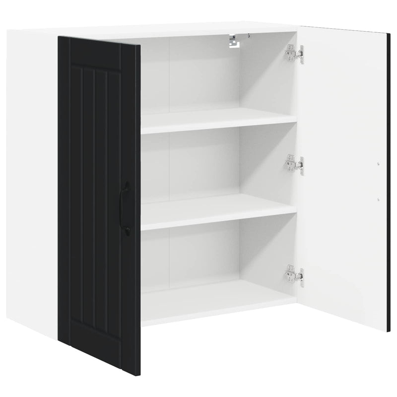 vidaXL Kitchen Cabinet Black 80 x 31 x 80 cm Engineered Wood